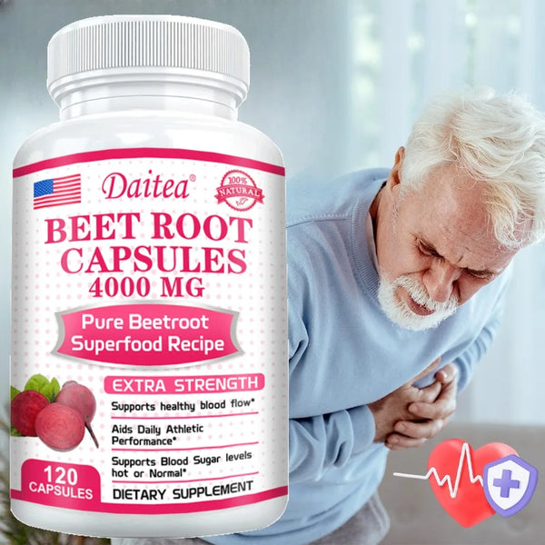 Beetroot Capsules-Healthy Blood Pressure,Blood Flow Circulation,Hea...
