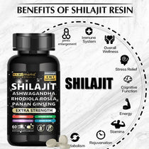 Natural Powerful Male Supplement with Shilajit, Ashwagandha & Ginseng Extract