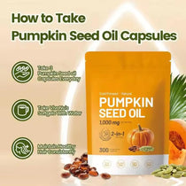 300 Capsules Pumpkin Seed Oil 1000mg Promotes Hair Growth Supports Urinary Bladder And Prostate Health Enhance Immunity System