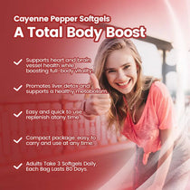 240pcs Cayenne Pepper Health Softgels Capsules 12-in-1 Advanced Botanical Formula Softgel Supplements Promotes Healthy Digestion