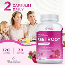 Beet Root Capsules - Promotes Heart Health, Boosts Natural Energy, Improves Endurance, and Maintains Normal Blood Pressure
