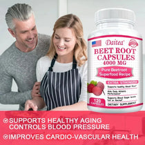 Beetroot Capsules-Healthy Blood Pressure,Blood Flow Circulation,Heart Health,Boosts Cellular Energy,Beet Root Supplement