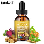Organic Maca Root Liquid Drops with Ashwagandha, Fenugreek, Beet Root and L-Arginine Liquid Multivitamin for Women and Men