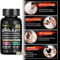 Natural Powerful Male Supplement with Shilajit, Ashwagandha & Ginseng Extract