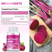 Beet Root Capsules - Promotes Heart Health, Boosts Natural Energy, Improves Endurance, and Maintains Normal Blood Pressure