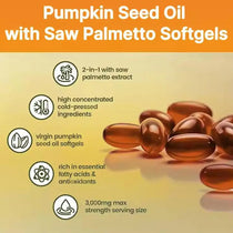300 Capsules Pumpkin Seed Oil 1000mg Promotes Hair Growth Supports Urinary Bladder And Prostate Health Enhance Immunity System