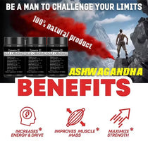 Ashwagandha Shilajit Maca Tablet Pen-is  Supplement Anti-oxidation, Immunity,E-rection Capsules for Men