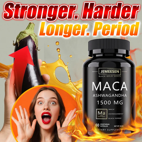 Organic Maca Root Powder Capsules 1500mg containing  Maca Root Extr...