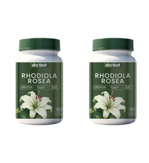 Docteat Rhodiola Rosea Capsules 60 CT Natural Adaptogen Daily Wellness Support Non-GMO Vegan Gluten-Free