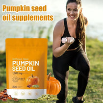 300 Capsules Pumpkin Seed Oil 1000mg Promotes Hair Growth Supports Urinary Bladder And Prostate Health Enhance Immunity System